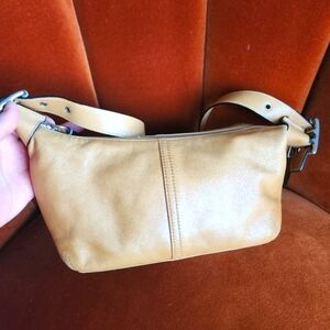 COACH Vintage Legacy Leather Demi Hobo Bag Tan
